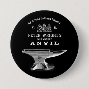 Vintag Peter Wright Anvil Blacksmithing Button