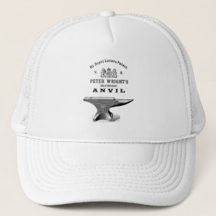 Vintag Peter Wright Anvil Blacksmithing Truckerkappe