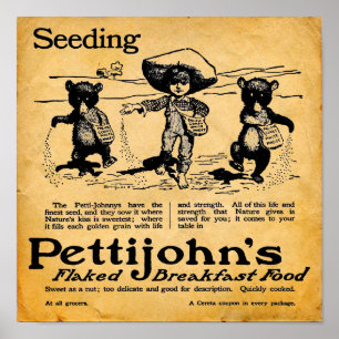 Vintag Pettijohns Frühstück Cereal Print/Poster Poster