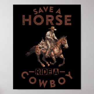 Vintag Pferd retten1 Poster