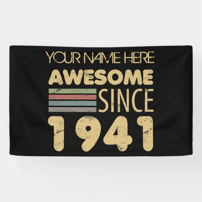 Vintag Phantastisch 1941 80. Geburtstag Banner (Horizontal)