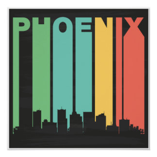 Vintag Phoenix Cityscape Poster