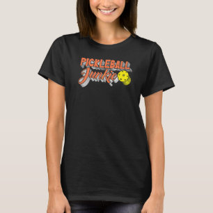 Vintag Pickleball Junkie Pickleball Sprichwort Bal T-Shirt