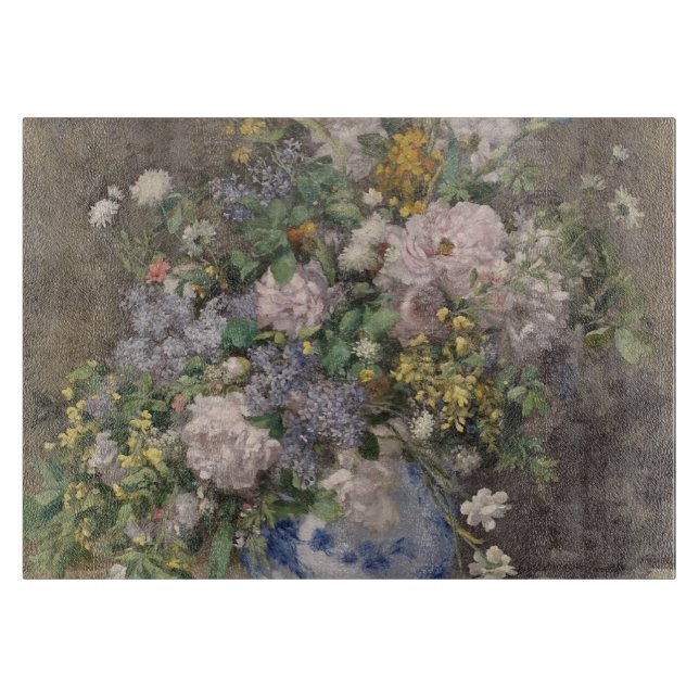 Vintag Pierre Auguste Renoir Spring Bouquet Schneidebrett (Vorderseite)