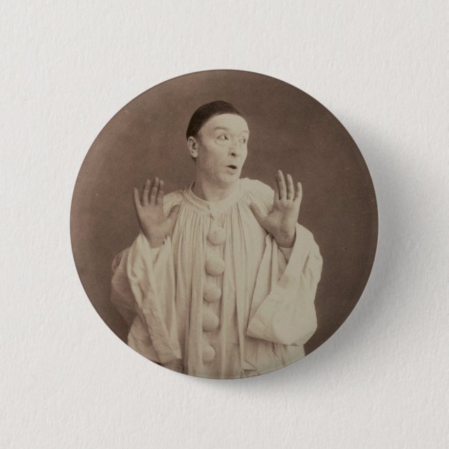 Vintag Pierrot Clown Button (Vorderseite)