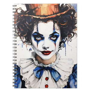Vintag Pierrot Clown   Notebook Notizblock