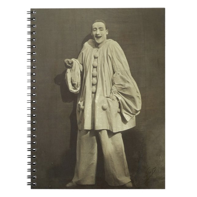 Vintag Pierrot Clown Notizblock (Vorderseite)
