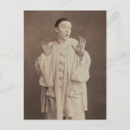 Vintag Pierrot Clown Postkarte