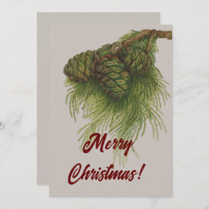 Vintag Pinecones Frohe Weihnachten