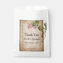 Vintag Pink Berries Wedding Danke Geschenktütchen