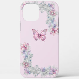 Vintag Pink Buttterfly iPhone 12 Pro Max Fall Case-Mate iPhone Hülle
