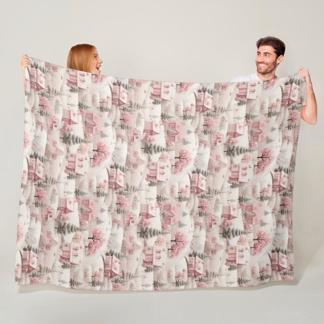 Vintag Pink Christmas Fleecedecke (Beispiel)