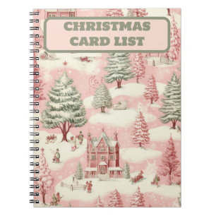 Vintag Pink Christmas Notizblock