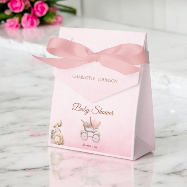 Vintag Pink Classic Girl Baby Dusche Geschenkschachtel (Von Creator hochgeladen)