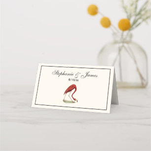 Vintag Pink Flamingo #1 Platzkarte