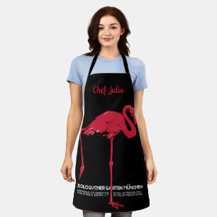 Vintag Pink Flamingo Bird in Deutschland München Z Schürze