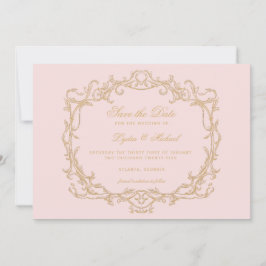 Vintag Pink Paris Glam Save The Date