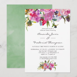 Vintag Pink Peongs Probe Abendessen Einladung