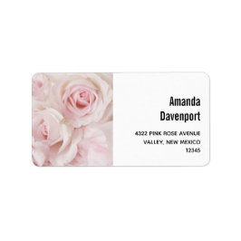 Vintag Pink Roses Elegante Bouquet Adressaufkleber