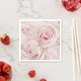 Vintag Pink Roses Elegante Bouquet Serviette