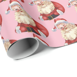 Vintag Pink Weihnachts-Wrapping Paper Set Geschenkpapier