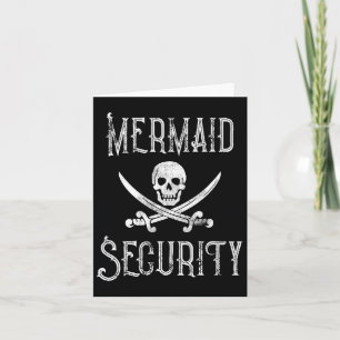 Vintag Pirate Mermaid Security Merman Protector Karte