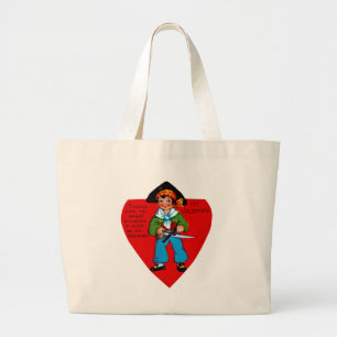 Vintag Pirate Valentine Jumbo Stoffbeutel