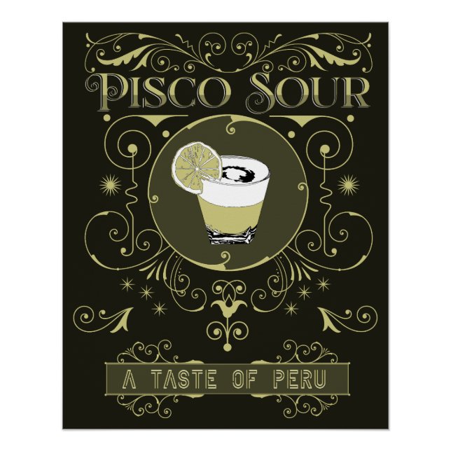 Vintag Pisco Sour Poster (Vorderseite)