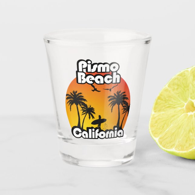 Vintag Pismo Beach California Schnapsglas (Vorderseite)