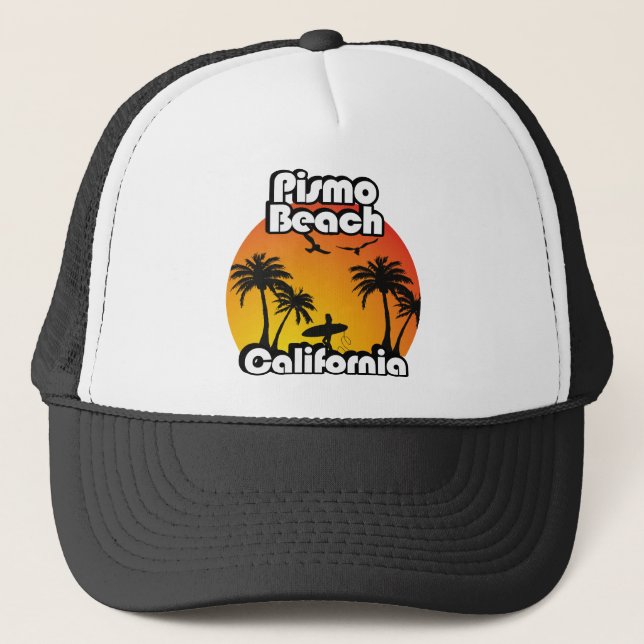 Vintag Pismo Beach California Truckerkappe (Vorderseite)