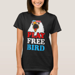 Vintag Play Free Bird Bald Eagle American Patriot T-Shirt
