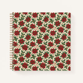 Vintag Poinsettia Holiday Notizbuch