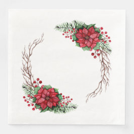 Vintag Poinsettia Serviette