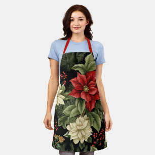 Vintag Poinsettia Weihnachten Schürze