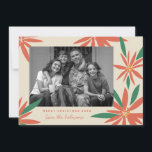 Vintag Poinsettias Elfenbeinküste Weihnachtsfest F Feiertagskarte<br><div class="desc">Stellen Sie sich Ihre Wünsche mit Ihren Grüßen oder Ihrer Nachricht für die Ferienzeit zusammen. Original Rahmen von Becky Nimoy. Fügen Sie ein Foto auf der Rückseite oder eine Nachricht hinzu. Muster können auf Wunsch entfernt werden</div>