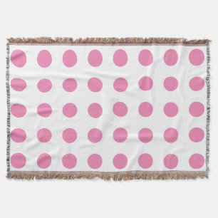 Vintag Polka Dots Pink White Color Retro Classic Decke