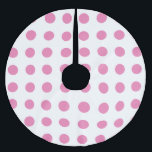 Vintag Polka Dots Pink White Color Retro Classic Polyester Weihnachtsbaumdecke<br><div class="desc">Vintages Retrostil Phantastisches Design</div>