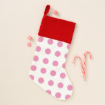 Vintag Polka Dots Pink White Color Retro Classic Weihnachtsstrumpf<br><div class="desc">Vintages Retrostil Phantastisches Design</div>