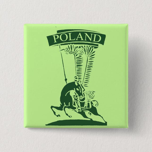 Vintag Polnisch Winged Hussar Button (Vorderseite)