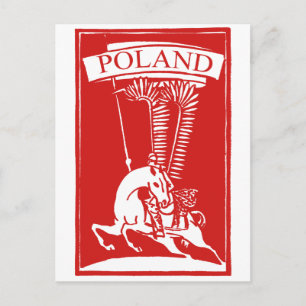 Vintag Polnisch Winged Hussar Postkarte
