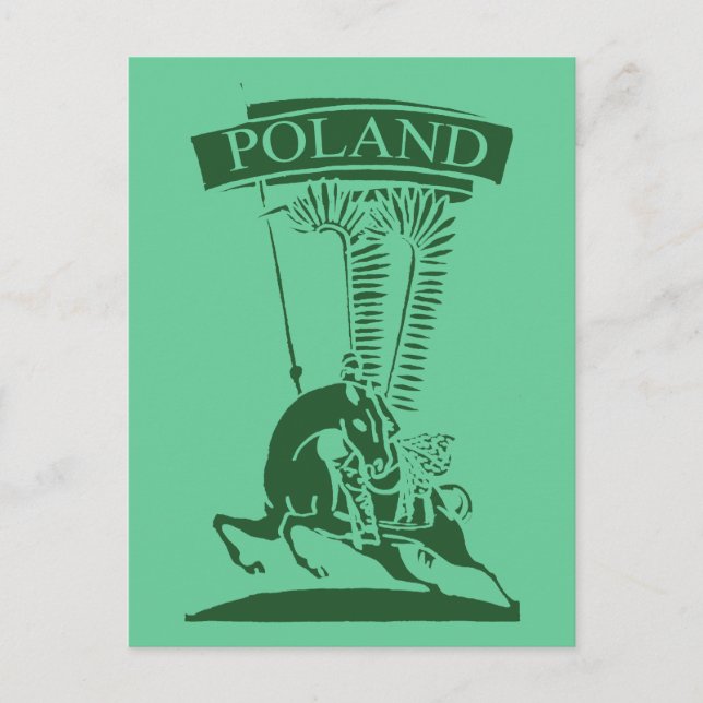 Vintag Polnisch Winged Hussar Postkarte (Vorderseite)
