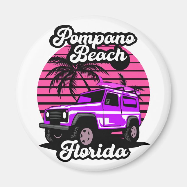 Vintag Pompano Beach Florida Magnet (Vorne)