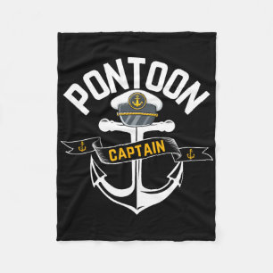 Vintag Pontoon Captain Funny Pontoon Boat Fleecedecke
