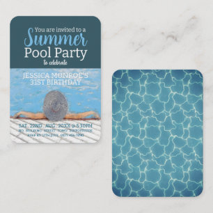 Vintag Pool Party Geburtstag Handout Tickets