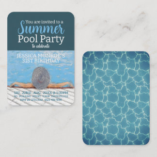 Vintag Pool Party Geburtstag Handout Tickets