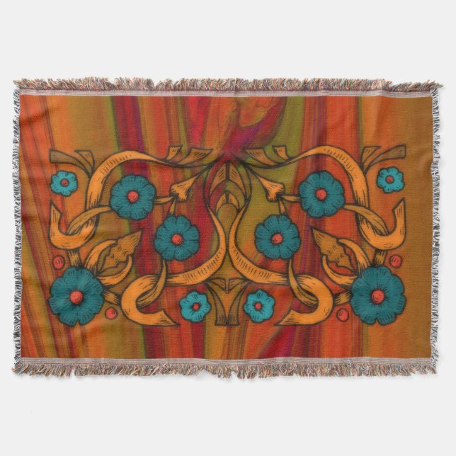 Vintag Poppy Decke (Vorderseite)