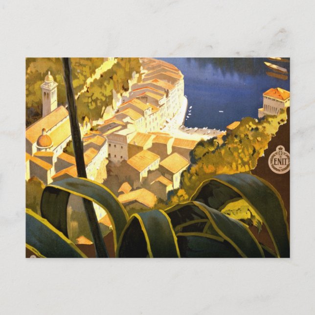 Vintag Portofino Italien Postkarte (Vorderseite)