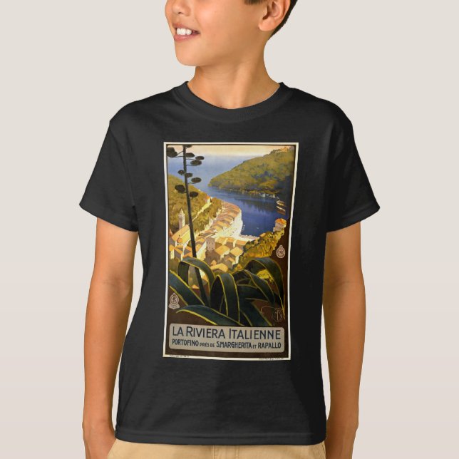 Vintag Portofino Italien T-Shirt (Vorderseite)