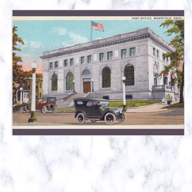 Vintag Post Office Mansfield Ohio Postkarte (Von Creator hochgeladen)