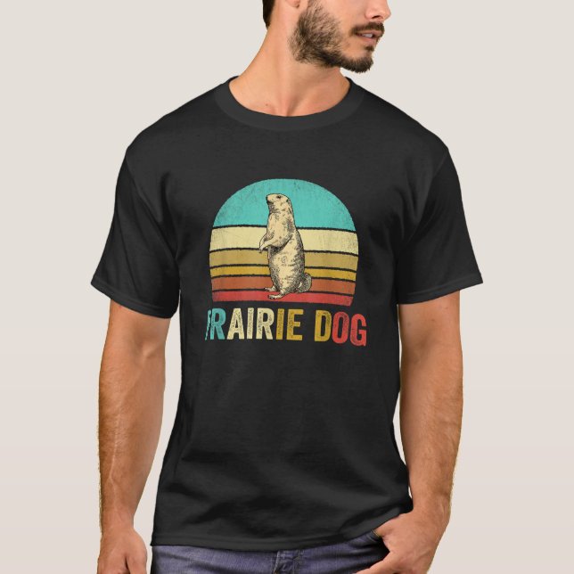 Vintag Prairie Hundeshirt Sunset T-Shirt (Vorderseite)